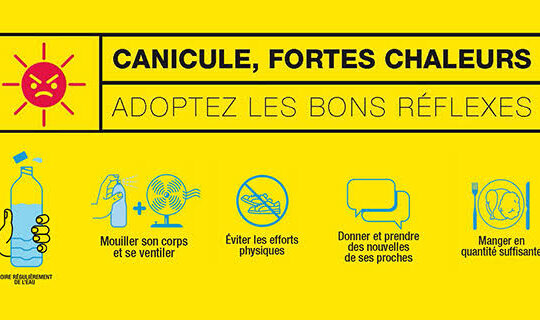 Canicule fortes chaleurs adoptez les bons gestes