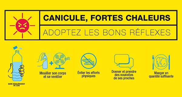 Canicule fortes chaleurs adoptez les bons gestes